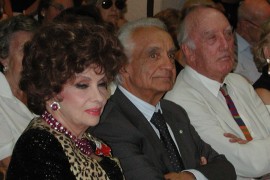 Gina Lollobrigida, Antonino Zichichi e Rolly Marchi Premio Cornaro 2003