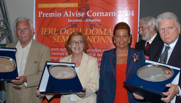 Antonella Steni, Paolo Ferrari e Sergio Zavoli Premio Cornaro 2004